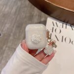 3D White Rose AirPods Case