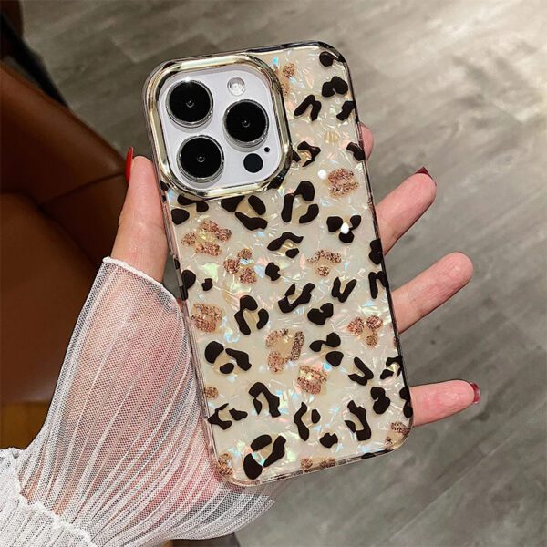 Cheetah Glitter Print Case