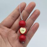 Red Beaded Apple Charm