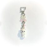 White Kitty Charm