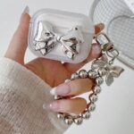 Metallic Bow Charm AirPods Case