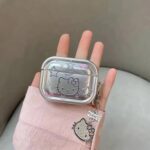 Silver Plating Hello Kitty Charm AirPods Case