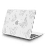 White Butterflies MacBook Case