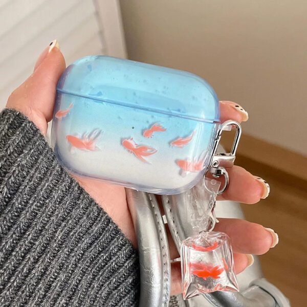 Orange Fish Charm AirPods Case