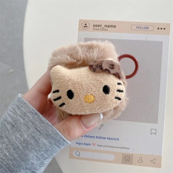 3D Plush Hello Kitty AirPods Case - Image 3