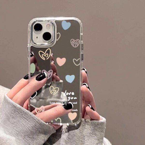 Pastel Hearts Mirror Case