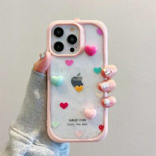 Ditsy Heart Clear Case