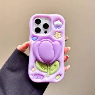Purple Tulip Popsocket Case