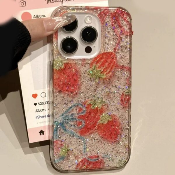 Strawberry Glitter Case