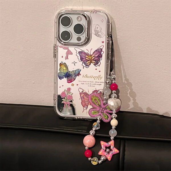 Butterfly Floral Mirror Case