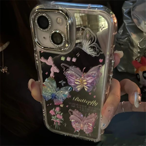 Butterfly Floral Mirror Case - Image 2