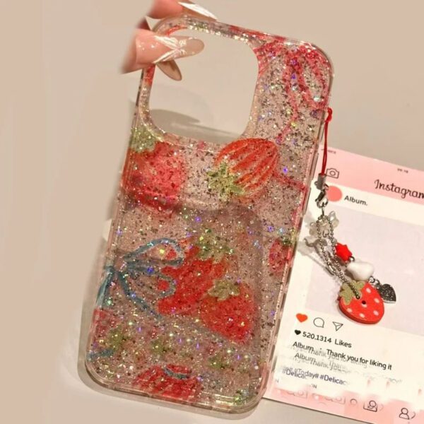 Strawberry Glitter Case - Image 5