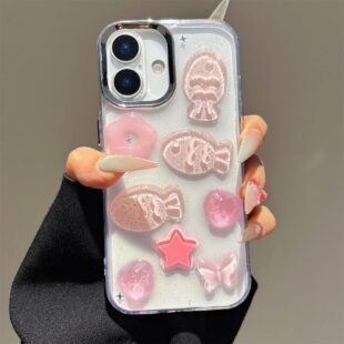 3D Pink Fishes Case