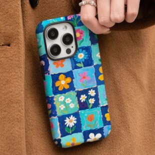 Floral Checkered Case