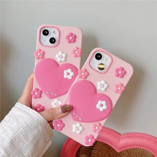 Pink Heart Floral Case