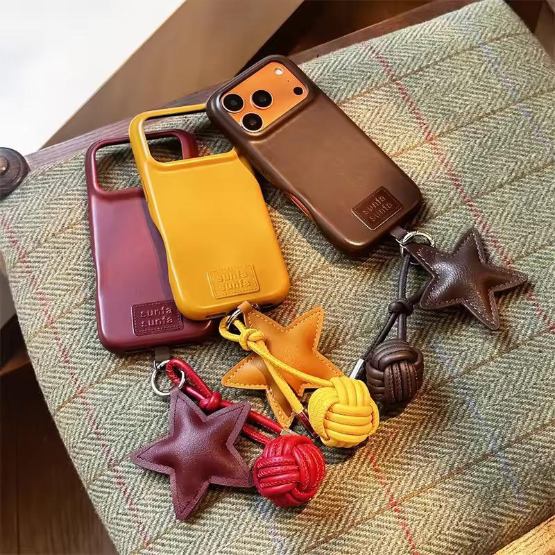 Star Charm Leather Case