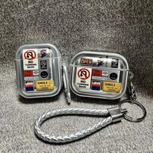 Urban Sticker Clear Protective Case with Braided Keychain