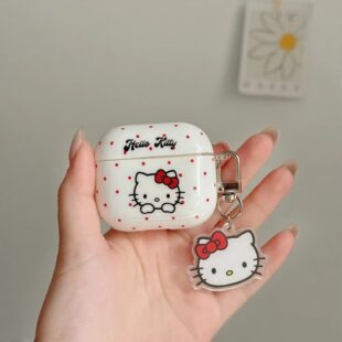 Hello Kitty Bow Cute Protective Case with Pendant