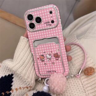 Pinky Kitty Wallet Strap Case