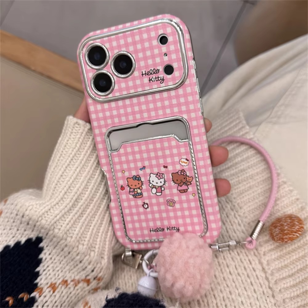 Pinky Kitty Wallet Strap Case