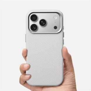 Lychee Leather Clear Case