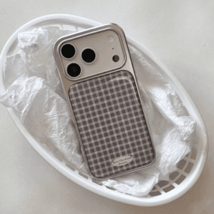 Checker Luxe Chrome Case
