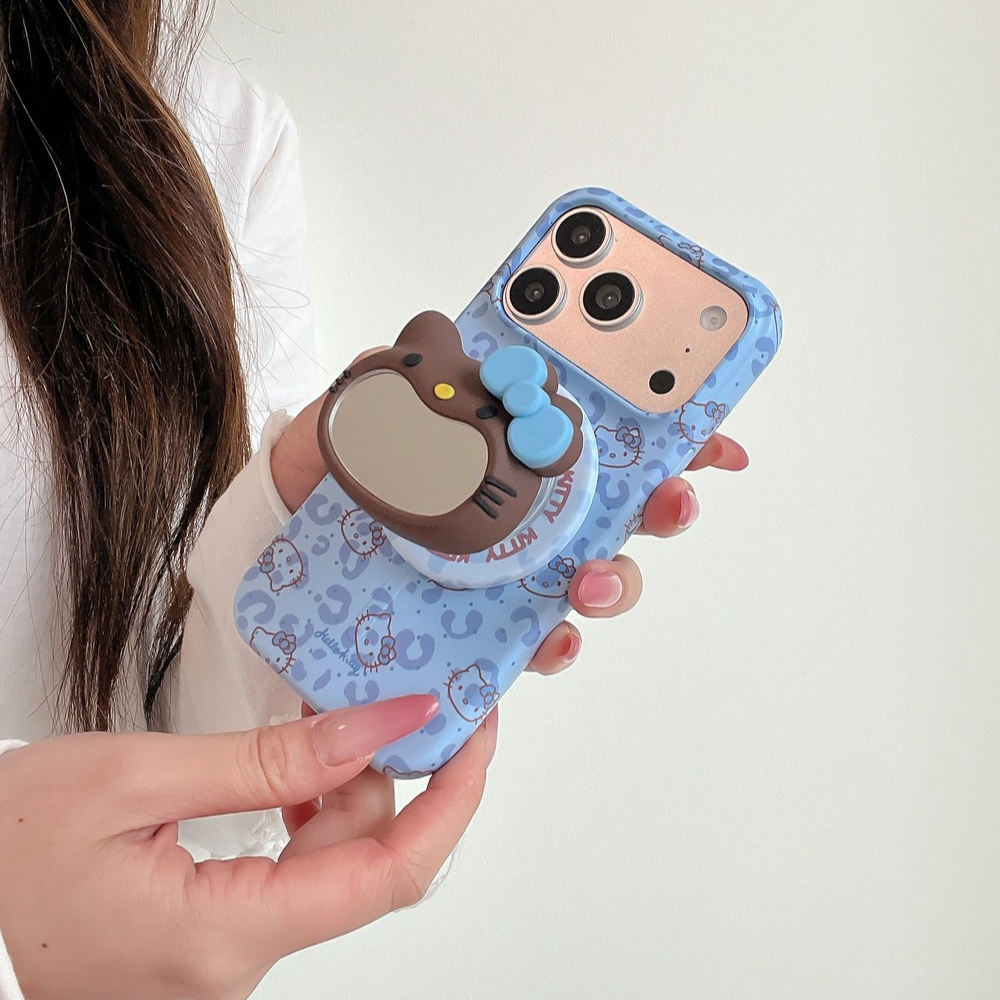 Cocoa Blue Kitty Mirror Phone Case - Image 2