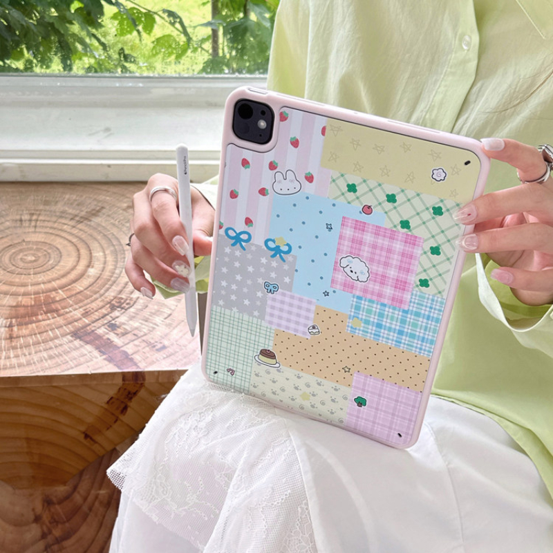 Patchwork Pastel iPad Case - Image 3