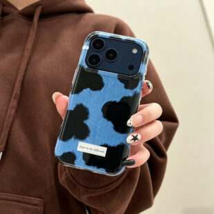 Midnight Blue Cow Print Case