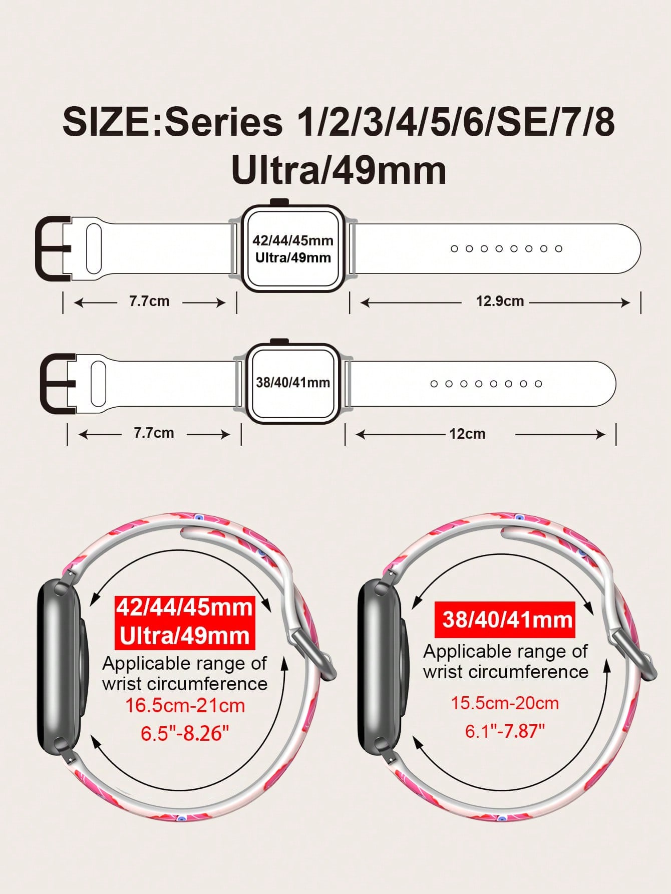 Evil Eye Heart Apple Watch Strap - Image 6