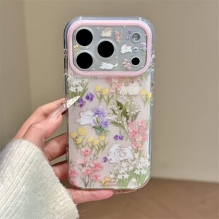Pastel Flowers Cute Kitten Case