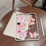 Purple Butterfly Transparent iPad Case