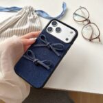Denim Bow Phone Case