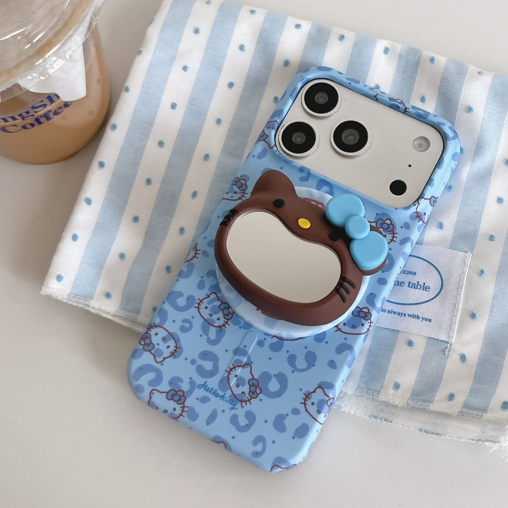 Cocoa Blue Kitty Mirror Phone Case - Image 4