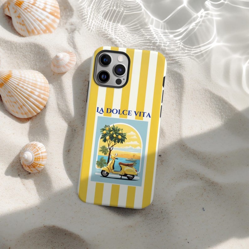 La Dolce Vita Lemon Stripe Case