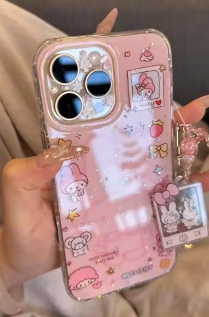 Kawaii Border Sticker Clear Phone Case - Image 3