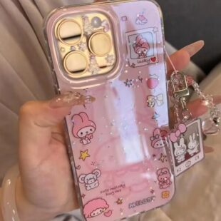 Kawaii Border Sticker Clear Phone Case