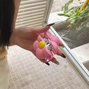 Puffy Pink Silicone Flower Case