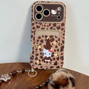 Leopard Heart Strap Case