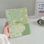 Sage Ribbon Bloom iPad Case