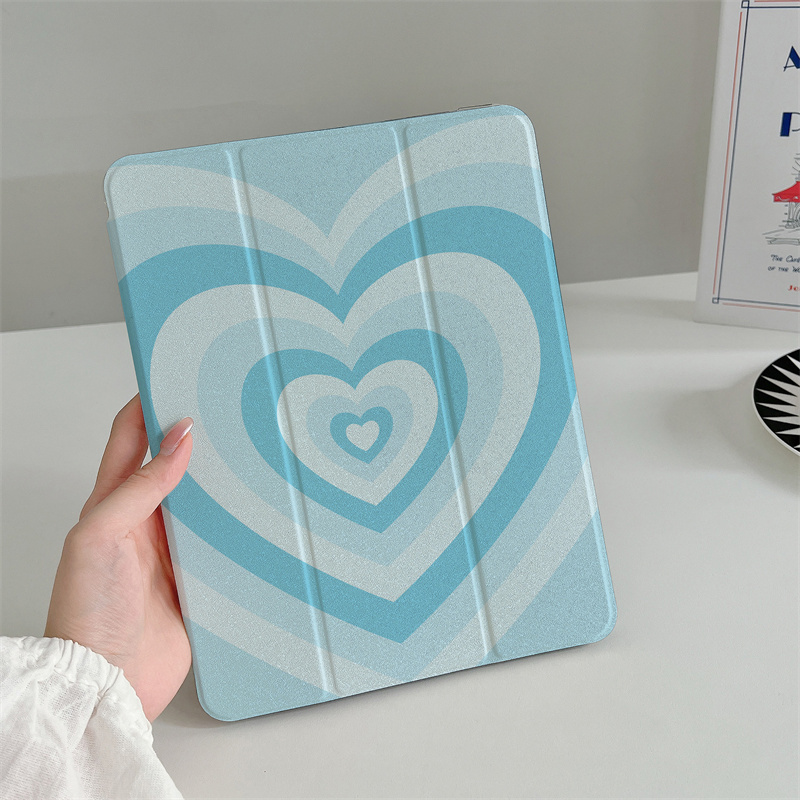 Pastel Heart Wave iPad Case - Image 3