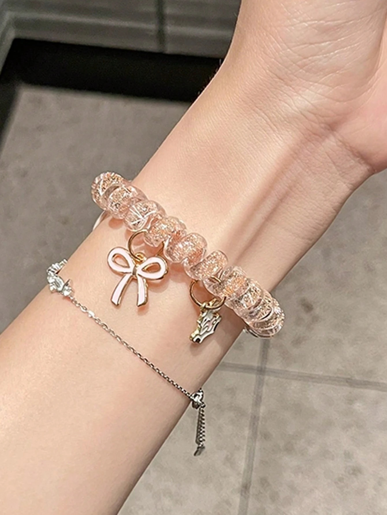 Blush Bow Crystal Apple Watch Band - Image 3