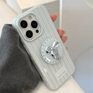 Silver Bow Grip Phone Case