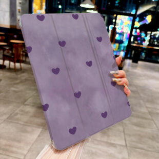 Lavender Mini Hearts iPad Case