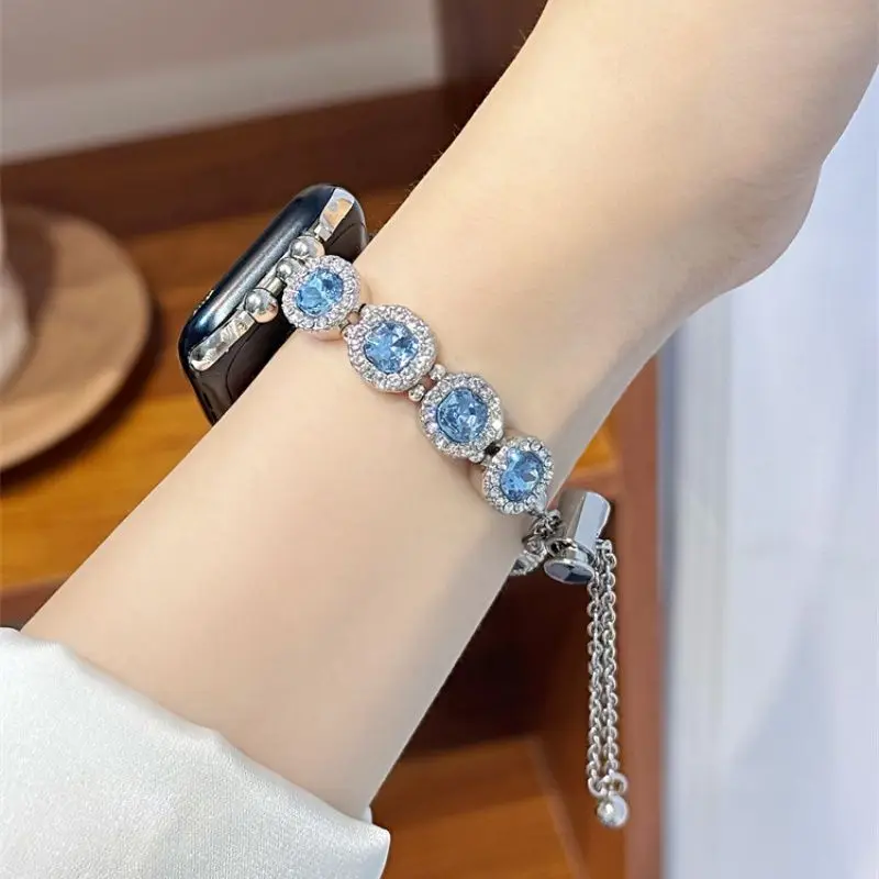 Blue Crystal Apple Watch Band - Image 3