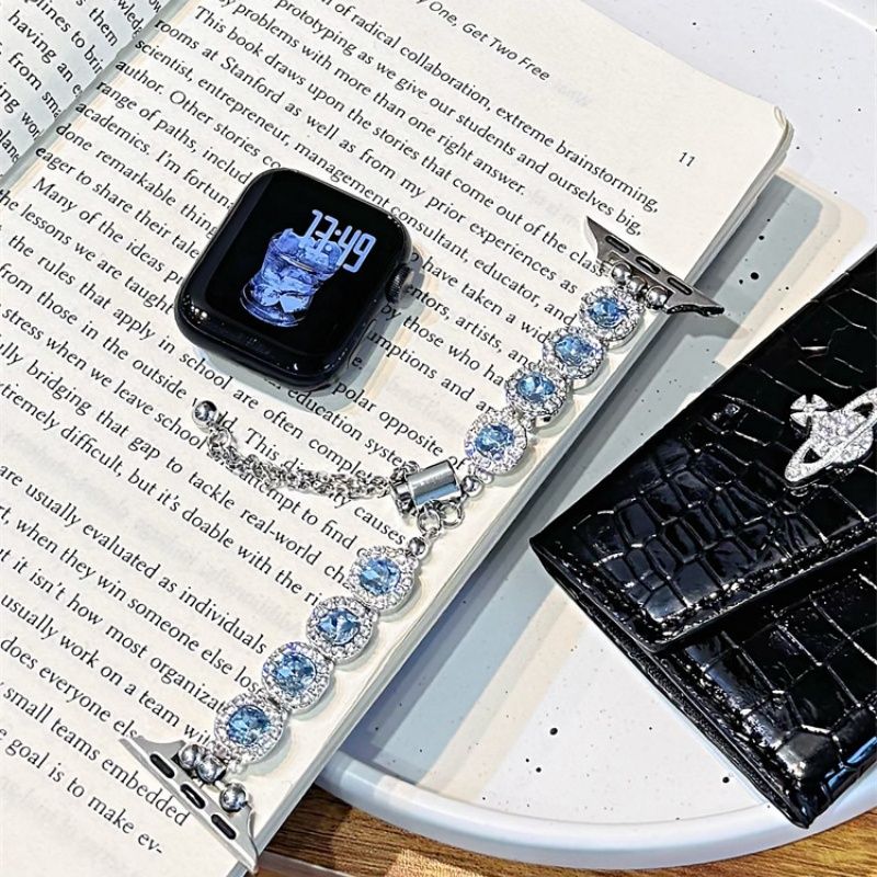 Blue Crystal Apple Watch Band - Image 4