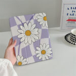 Lavender Daisy Check iPad Case