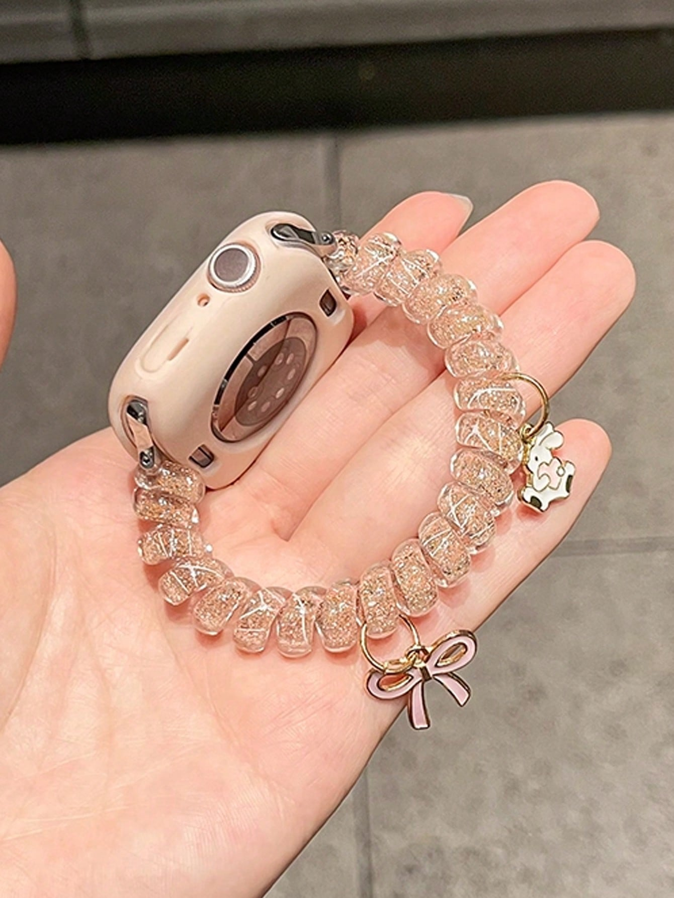 Blush Bow Crystal Apple Watch Band