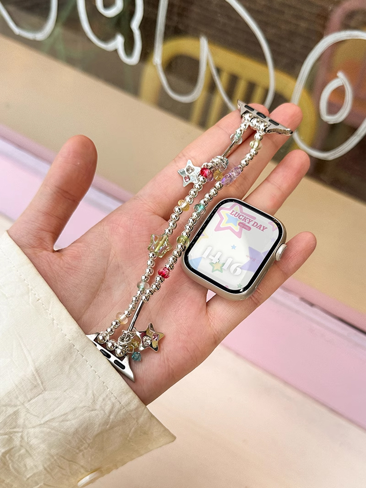 Rainbow Crystal Charm Apple Watch Band - Image 4