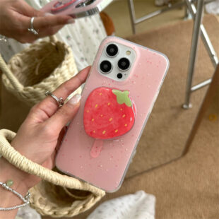Strawberry Popsicle Grip Phone Case
